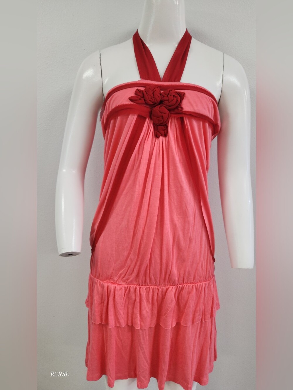 Oh Yes Hot Pink Y2K Halter dress Juniors S NWT Twee Balletcore
